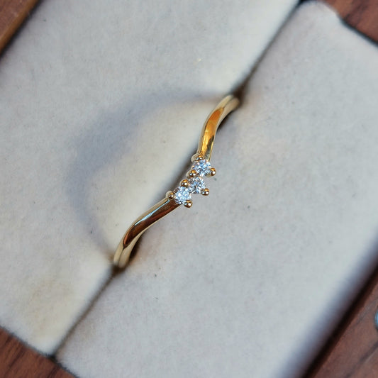 Stella 2mm diamonds - Yellow Gold